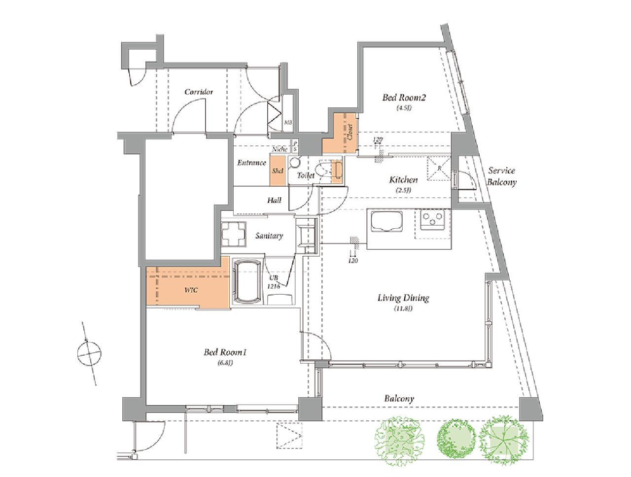 302号室間取り